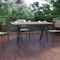 Flash Furniture Gray/Gray 59in x 35.5in Cross Frame Patio Table SB-TB288-GRY-GG - alternate 10